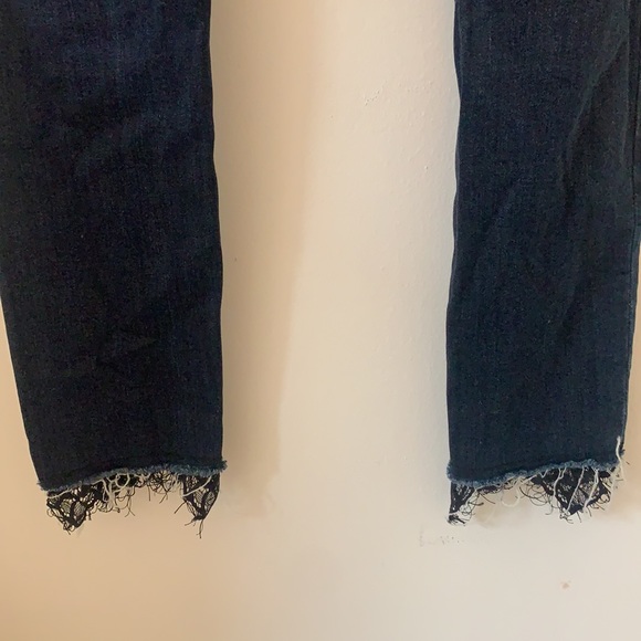 JustBlack Dark Jeans with Lace Trim - Picture 7 of 7